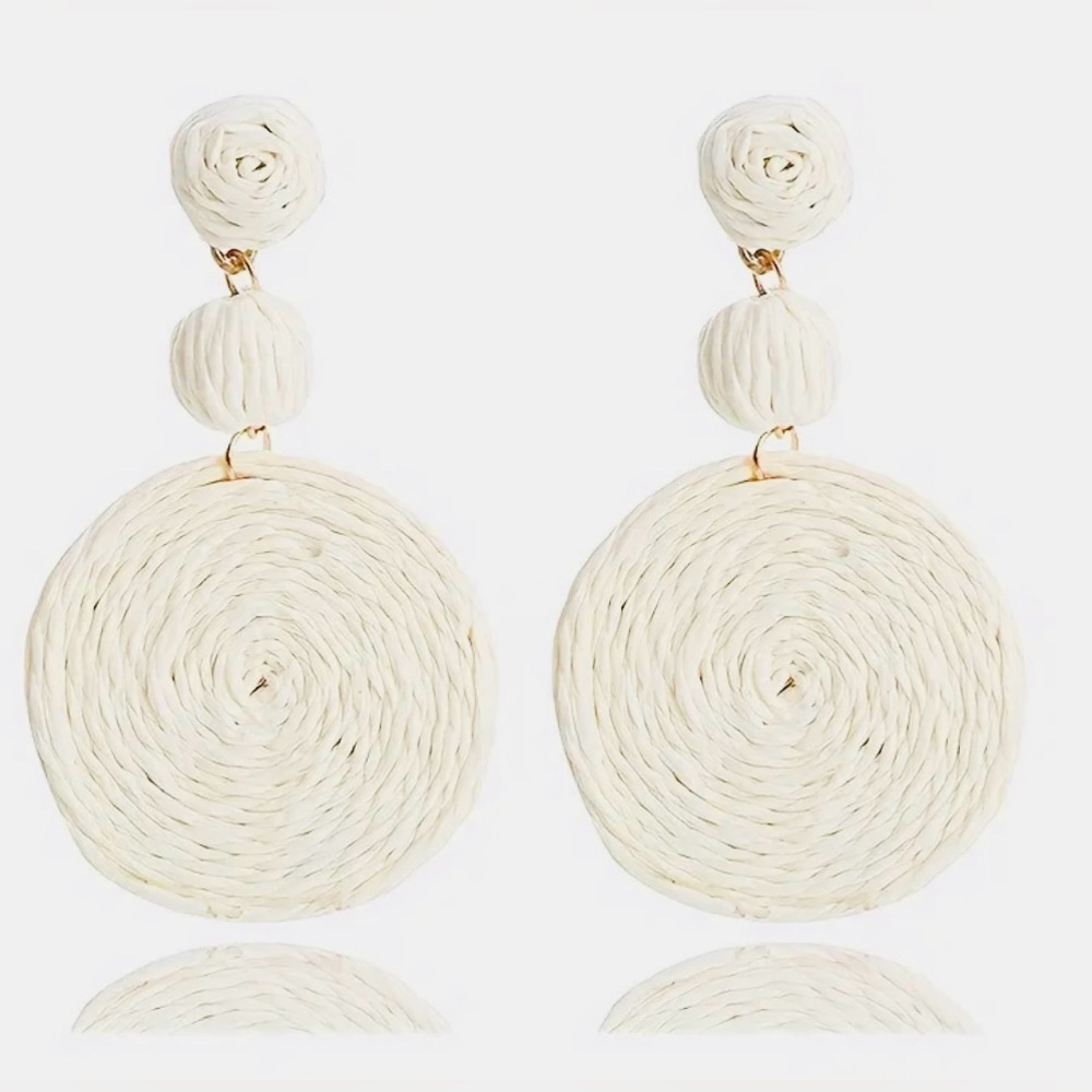 Bohemian Handmade Raffia Earrings